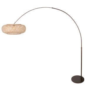 steinhauer-lámparadepie-sparkledlight-marrón-bambúmetal-lámparadearco-e27-4768ca-1