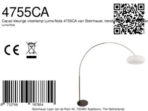 steinhauer-lámparadepie-sparkledlight-marrón-metaltextil-lámparadearco-e27-4755ca-8a
