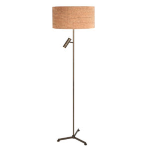 steinhauer-lámparadepie-stang-bronce-metaltextil-ø40cm-led_e27-4841br-1