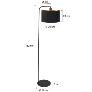 steinhauer-lámparadepie-stang-negro-linometal-ø28cm-e27-4791zw-7
