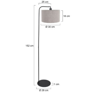steinhauer-lámparadepie-stang-negro-linometal-ø28cm-e27-4795zw-7