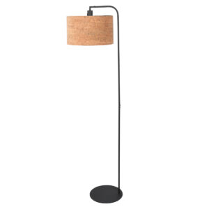 steinhauer-lámparadepie-stang-negro-metaltextil-ø28cm-e27-4790zw-1