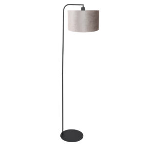 steinhauer-lámparadepie-stang-negro-metalvelourstejido-ø28cm-e27-4792zw-1
