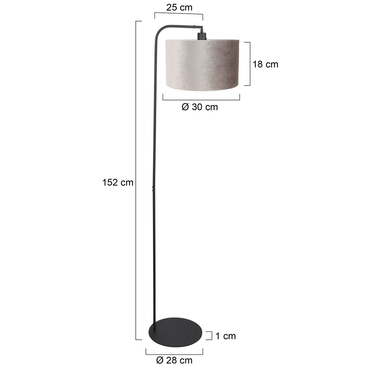 steinhauer-lámparadepie-stang-negro-metalvelourstejido-ø28cm-e27-4792zw-7