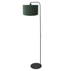 steinhauer-lámparadepie-stang-negro-metalvelourstejido-ø28cm-e27-4796zw-1