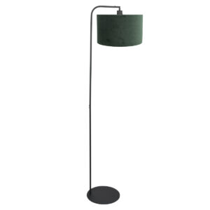 steinhauer-lámparadepie-stang-negro-metalvelourstejido-ø28cm-e27-4796zw-1