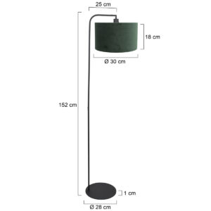 steinhauer-lámparadepie-stang-negro-metalvelourstejido-ø28cm-e27-4796zw-7