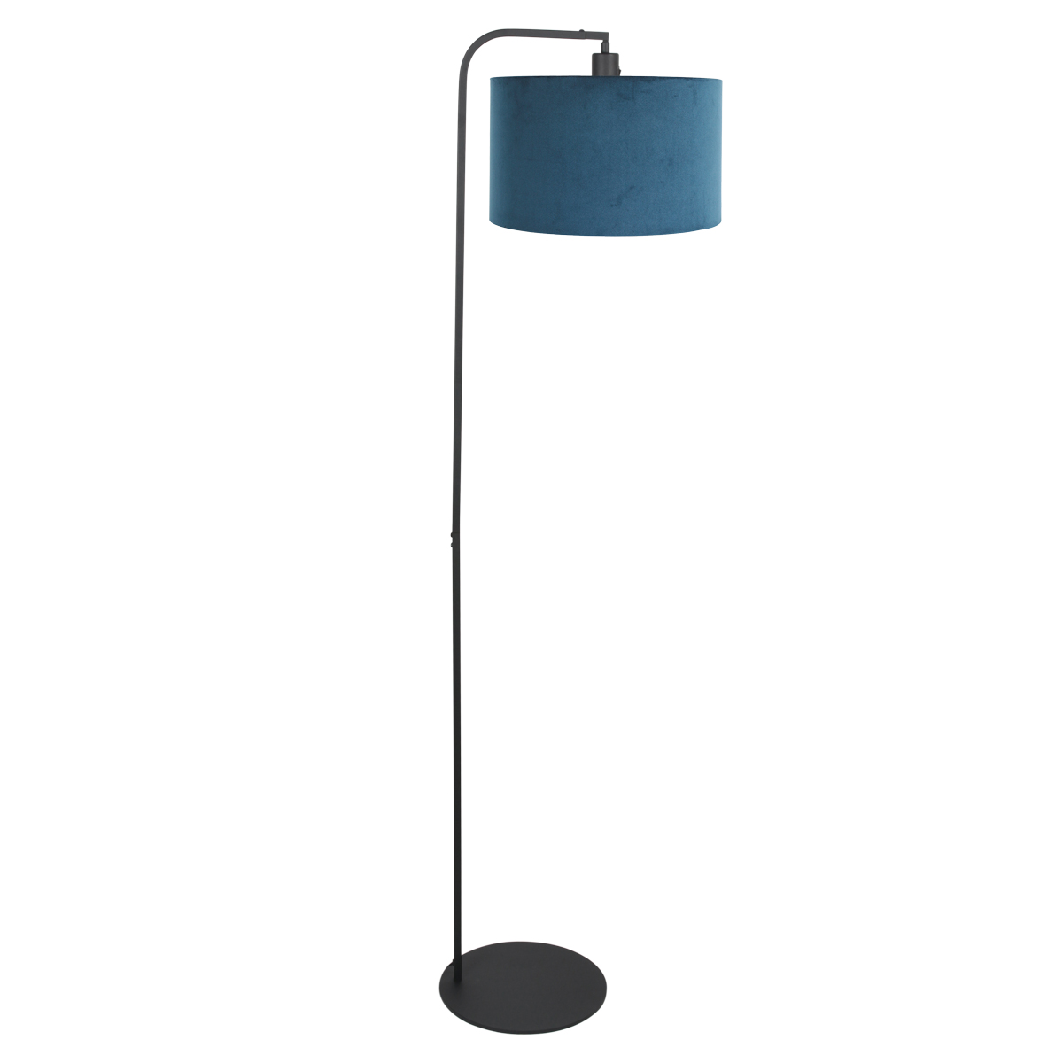 steinhauer-lámparadepie-stang-negro-metalvelourstejido-ø28cm-e27-4797zw-1