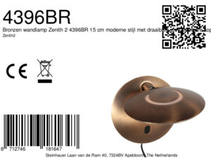 steinhauerexclusive-apliquedepared-zenith2-bronce-plásticometal-lámparadecabecera-led-4396br-8a