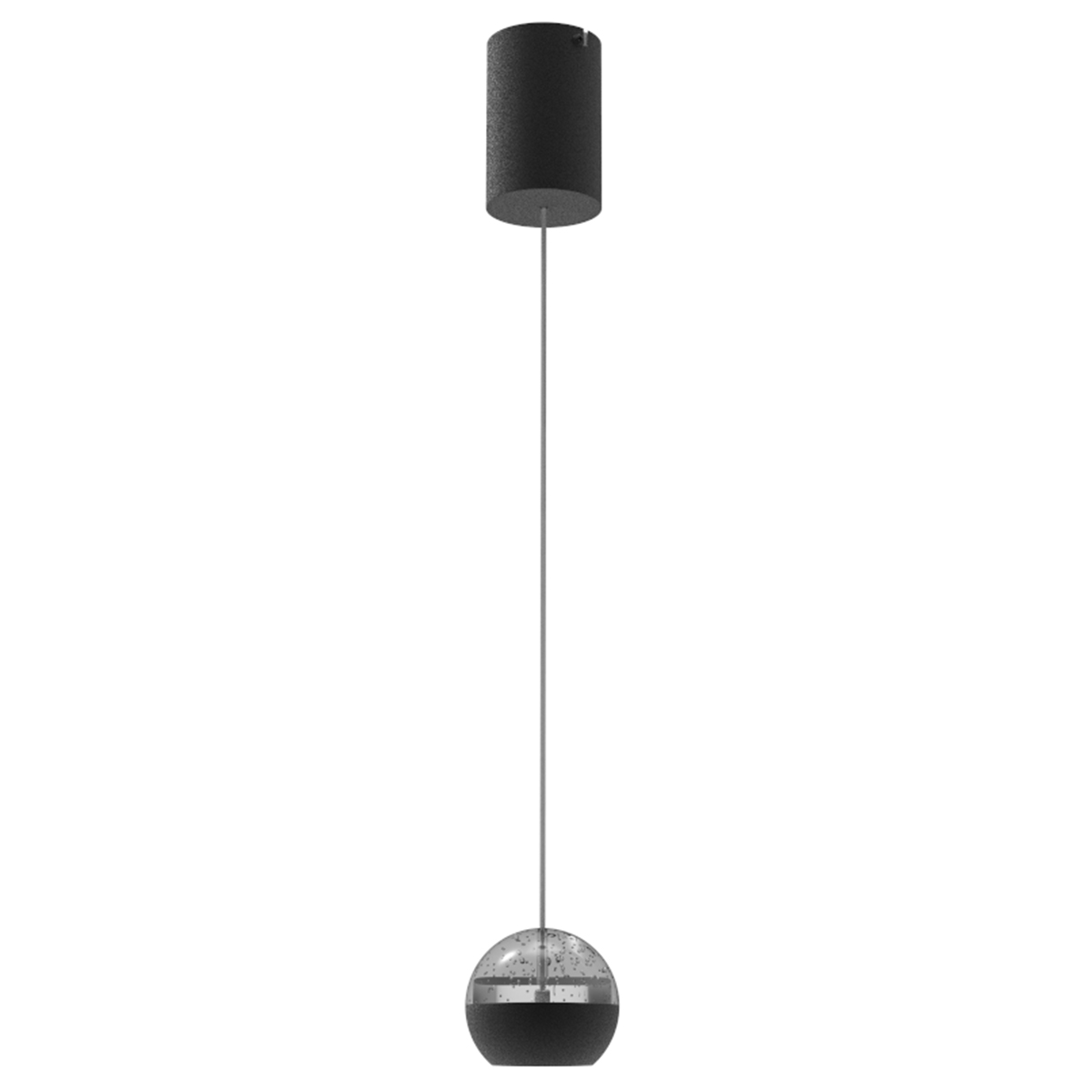 steinhauerexclusive-lámparacolgante-belluno-negro-vidriometal-ø10cm-led-4587zw-1