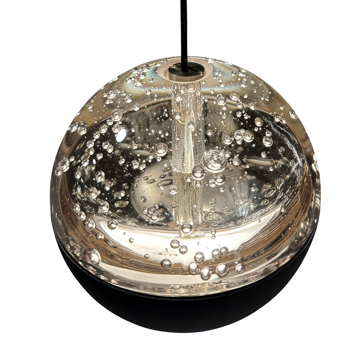 steinhauerexclusive-lámparacolgante-belluno-negro-vidriometal-ø10cm-led-4587zw-4