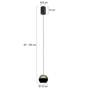 steinhauerexclusive-lámparacolgante-belluno-negro-vidriometal-ø10cm-led-4587zw-7