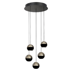 steinhauerexclusive-lámparacolgante-belluno-negro-vidriometal-ø35cm-led-4585zw-1
