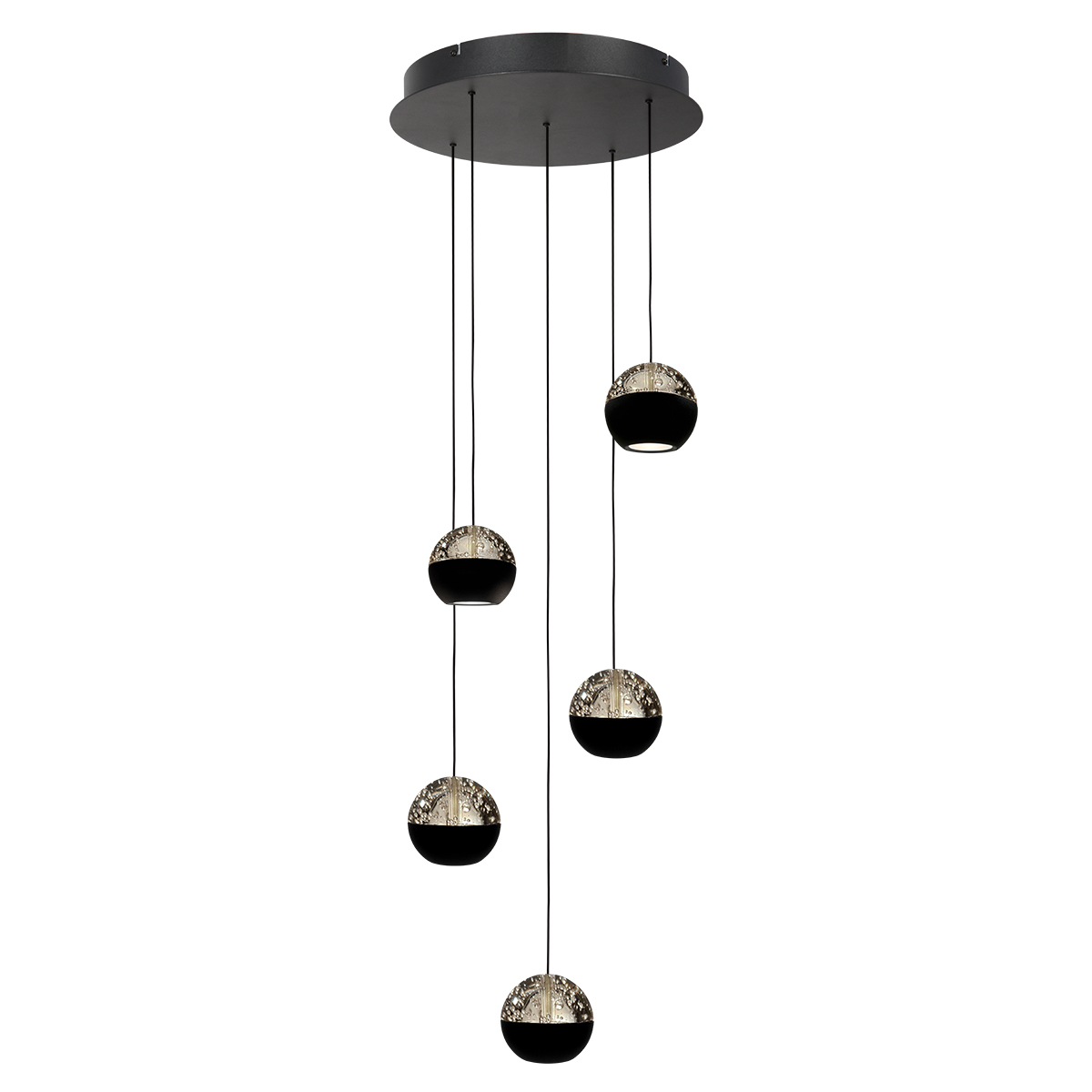 steinhauerexclusive-lámparacolgante-belluno-negro-vidriometal-ø35cm-led-4585zw-1