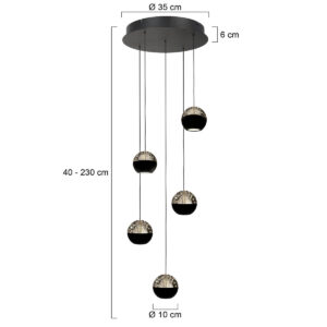 steinhauerexclusive-lámparacolgante-belluno-negro-vidriometal-ø35cm-led-4585zw-7
