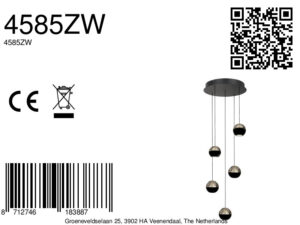 steinhauerexclusive-lámparacolgante-belluno-negro-vidriometal-ø35cm-led-4585zw-8a