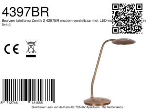 steinhauerexclusive-lámparademesa-zenith2-bronce-plásticometal-lámparadeescritorio-led-4397br-8a