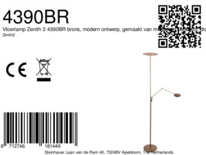 steinhauerexclusive-lámparadepie-zenith2-bronce-plásticometal-lámparadediseño-led-4390br-8a