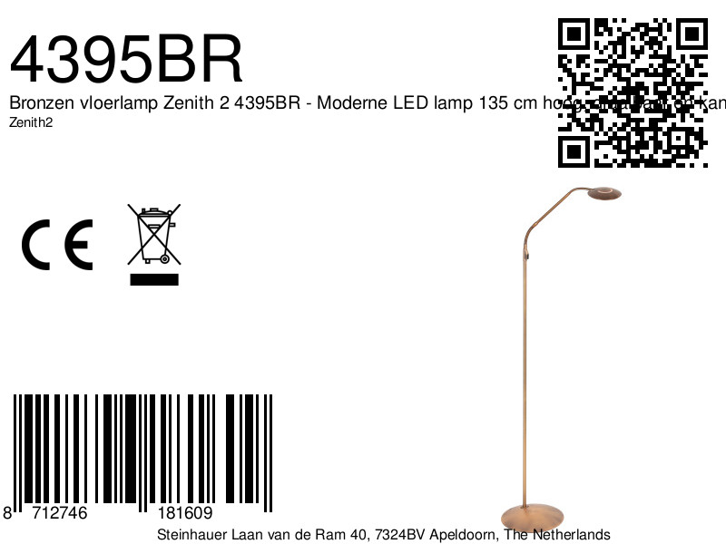 steinhauerexclusive-lámparadepie-zenith2-bronce-plásticometal-lámparadediseño-led-4395br-8a